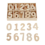 60Pcs 0-9 Wooden Numbers | Kids Educational Toys - Woodland Gatherer