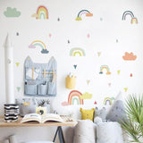 Colorful Rainbow Cloud Wall Sticker For Kids Room | Children Wall Decals Stickers - Woodland Gatherer