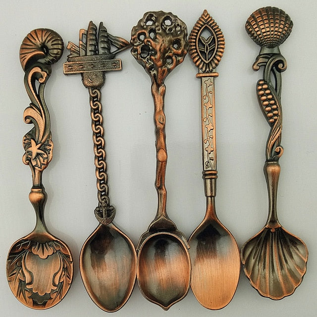 Set of Five Apothecary Spoons Witches Kitchen
