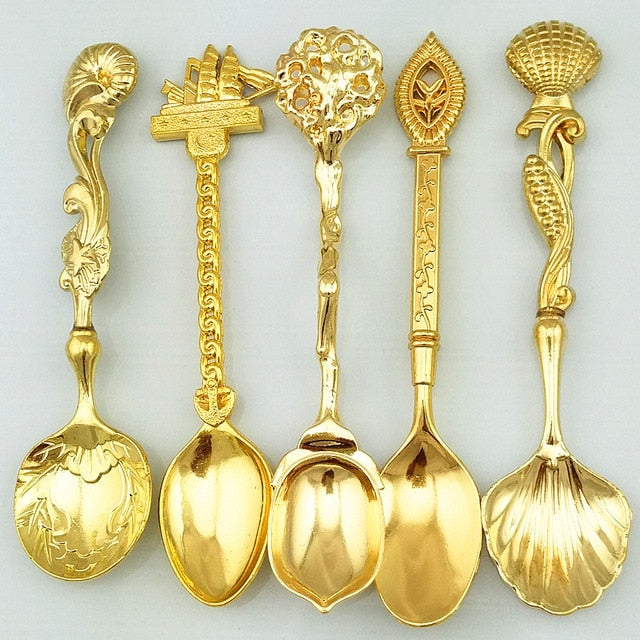 Set of Five Apothecary Spoons Witches Kitchen