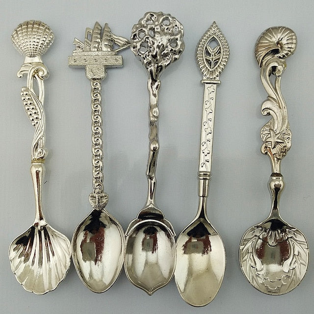 Set of Five Apothecary Spoons Witches Kitchen