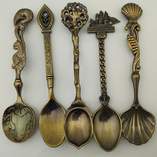 Set of Five Apothecary Spoons Witches Kitchen