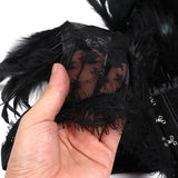 Vintage Punk Gothic Feather Lace Bolero Jacket Shrug