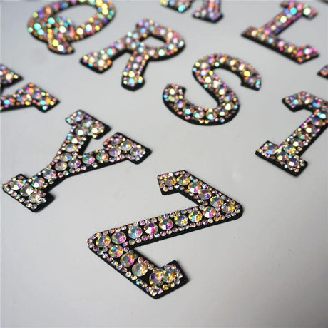 26 Letters Rhinestones Alphabet | Appliqués Patches - Woodland Gatherer