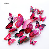 12 Double Layer Butterfly Wall Sticker Magnets - Woodland Gatherer