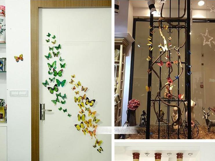 12 Double Layer Butterfly Wall Sticker Magnets - Woodland Gatherer