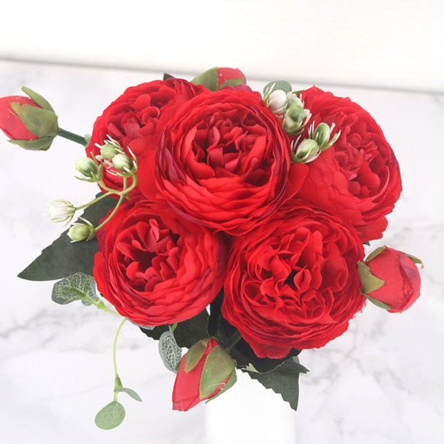 All The Colours Peonies Silk Artificial Flowers