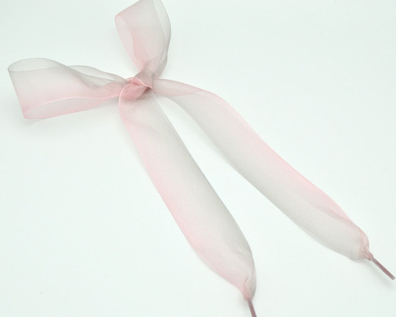 4 cm Wide Chiffon Organza Gradient Colours Shoelaces