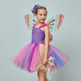 Girls Butterfly Fairy Tutu Costume