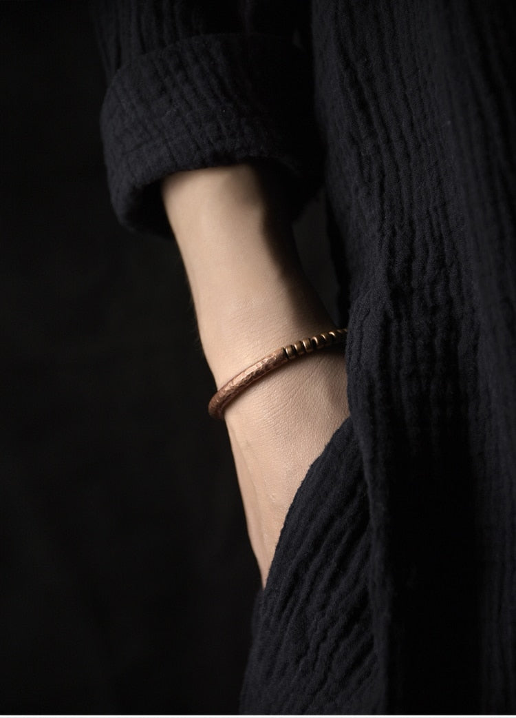 Handmade Hammered Pure Copper Bracelet Unisex Jewellery