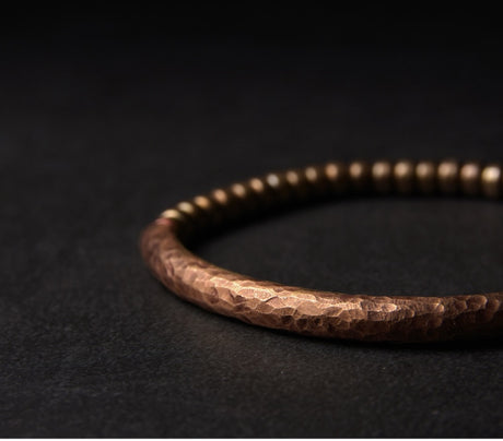 Handmade Hammered Pure Copper Bracelet Unisex Jewellery