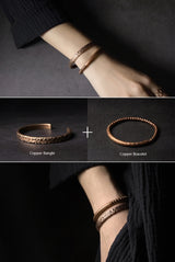 Handmade Hammered Pure Copper Bracelet Unisex Jewellery