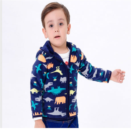 Boys & Girls Dinosaur Hoodie Coat Jacket