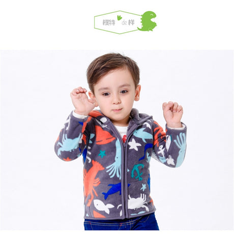 Boys & Girls Dinosaur Hoodie Coat Jacket