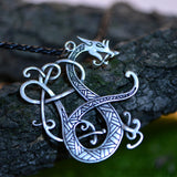 Viking Necklace Dragon Amulet Pendant Necklace Norse Talisman Jewellery