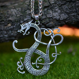 Viking Necklace Dragon Amulet Pendant Necklace Norse Talisman Jewellery
