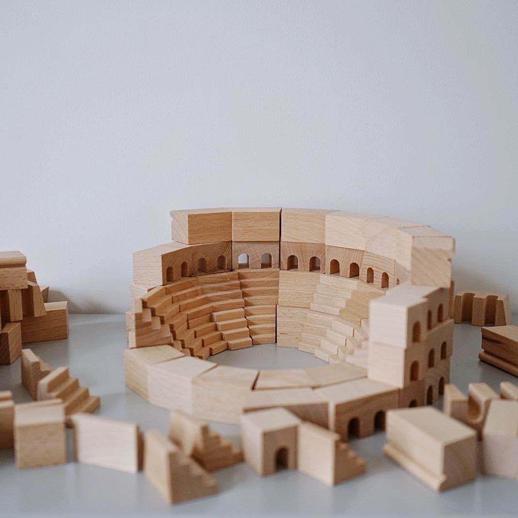 Arabian Nights & Colosseum Days - Sets of Wooden Building Blocks Toys