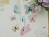 38pcs Watercolour Butterfies PVC Stickers | Scrapbooking DIY Craft