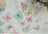 38pcs Watercolour Butterfies PVC Stickers | Scrapbooking DIY Craft