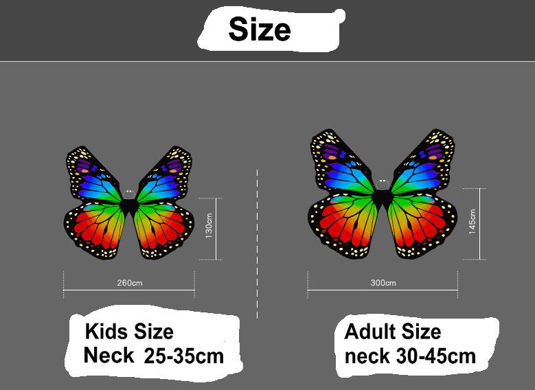 Super Large Butterfly Wings Dancing Festival Wear Adult Kids 2 Sizes