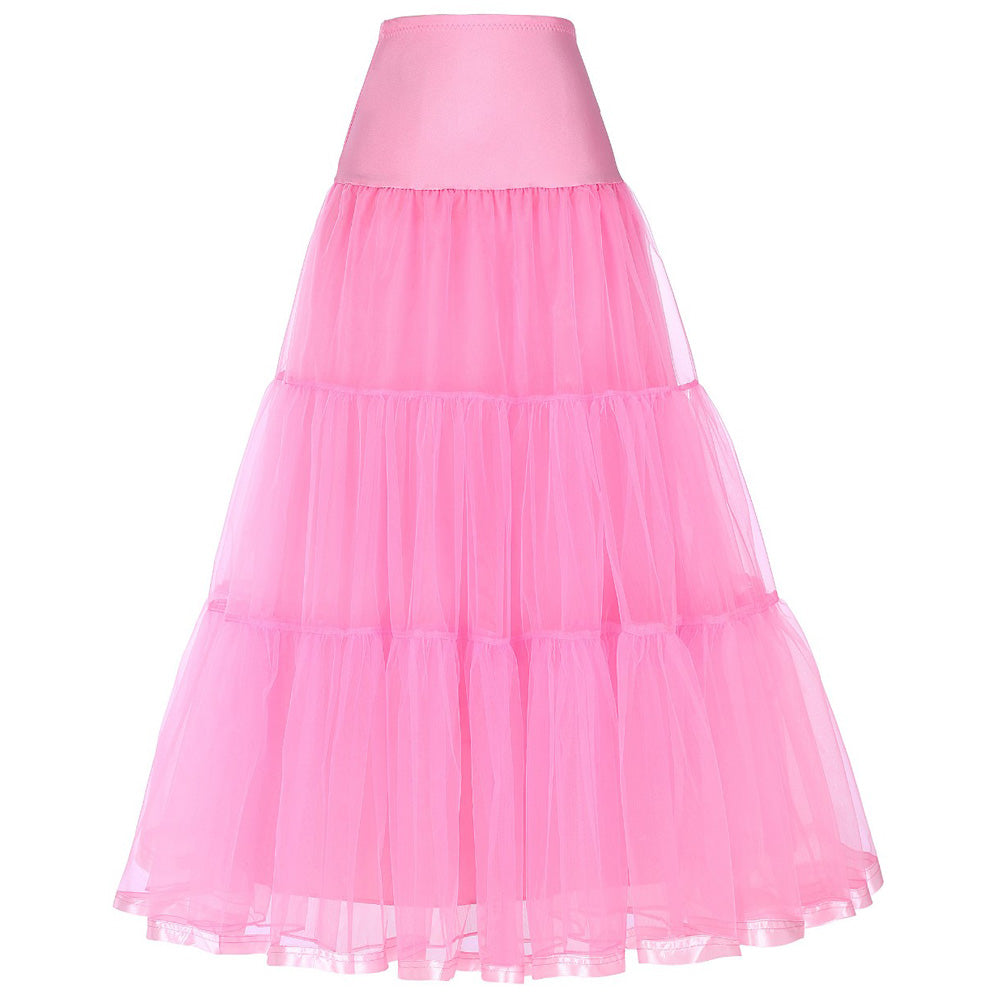 Long Petticoat Ruffled Crinoline Vintage Underskirt