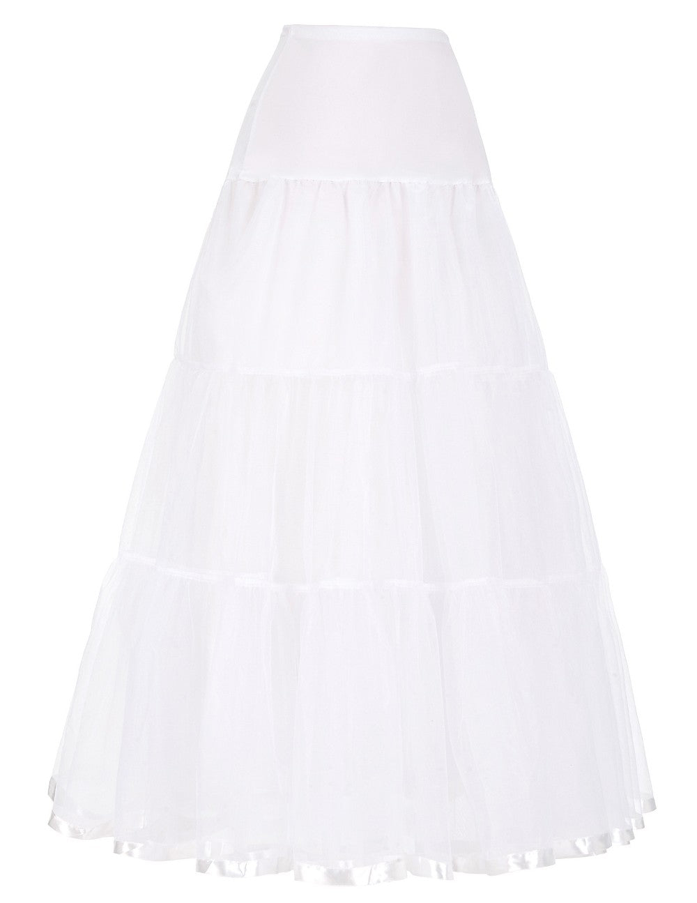 Long Petticoat Ruffled Crinoline Vintage Underskirt