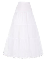 Long Petticoat Ruffled Crinoline Vintage Underskirt