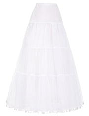 Long Petticoat Ruffled Crinoline Vintage Underskirt