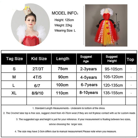 Queen of Hearts Sparkly Girls Tutu Dress Wonderland Halloween Costume