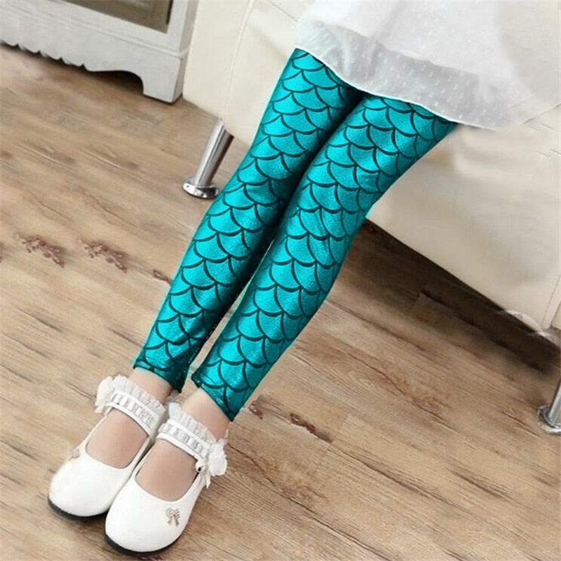 Girls Mermaid Leggings or Boys Dragon Scale Pants