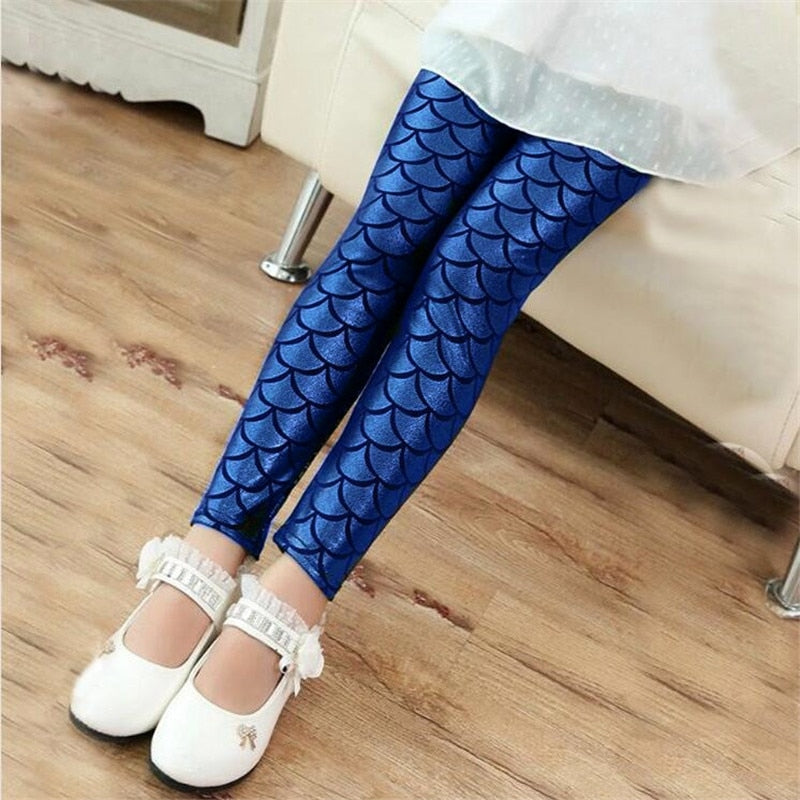 Girls Mermaid Leggings or Boys Dragon Scale Pants