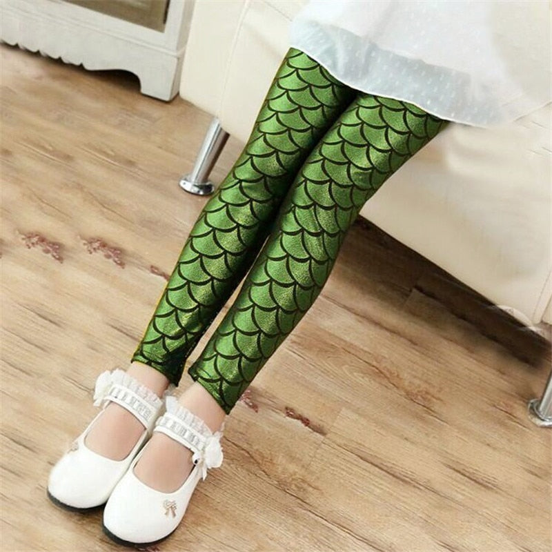 Girls Mermaid Leggings or Boys Dragon Scale Pants