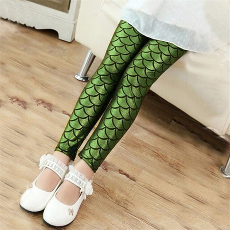 Girls Mermaid Leggings or Boys Dragon Scale Pants