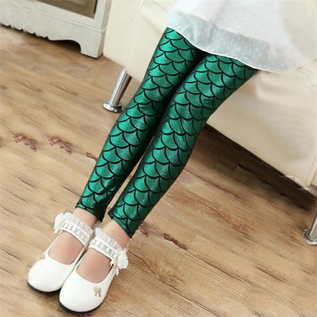 Girls Mermaid Leggings or Boys Dragon Scale Pants