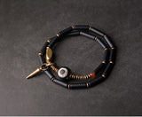 Tibetan Beads Black Onyx Bracelet Copper Healing & Protection Jewellery