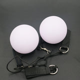 LED Twirling Poi Balls One Pair of Belly Dance Performer LED Balls
