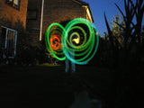 LED Twirling Poi Balls One Pair of Belly Dance Performer LED Balls