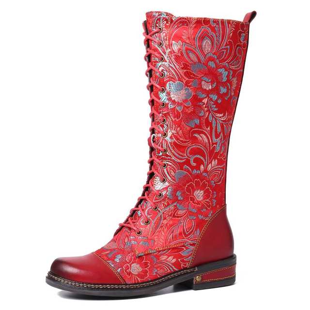 Woodland Red Boots Women Original Woodland Women's Leather Boots