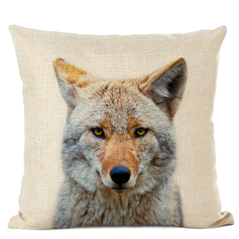 Zoo Animals Linen Cushion Covers