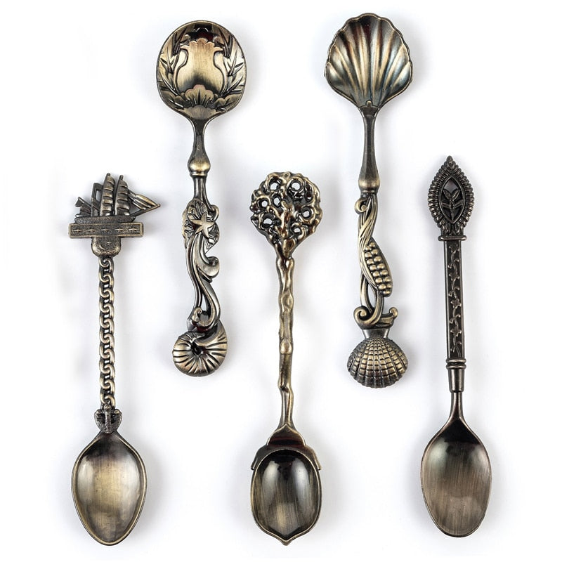 Set of Five Apothecary Spoons Witches Kitchen