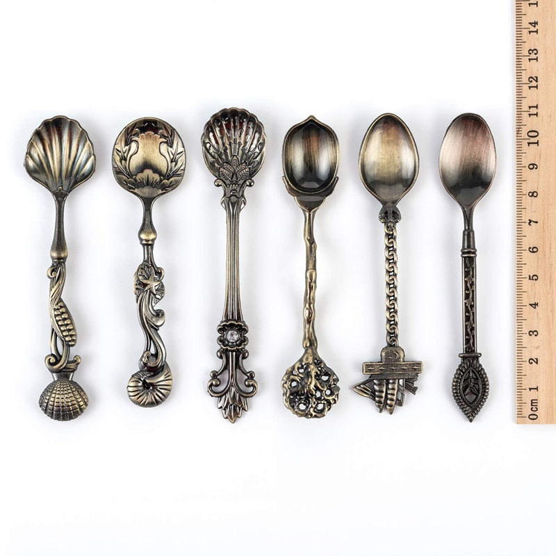Set of Five Apothecary Spoons Witches Kitchen