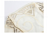Sequinned 1920s Fringed Evening Shawl