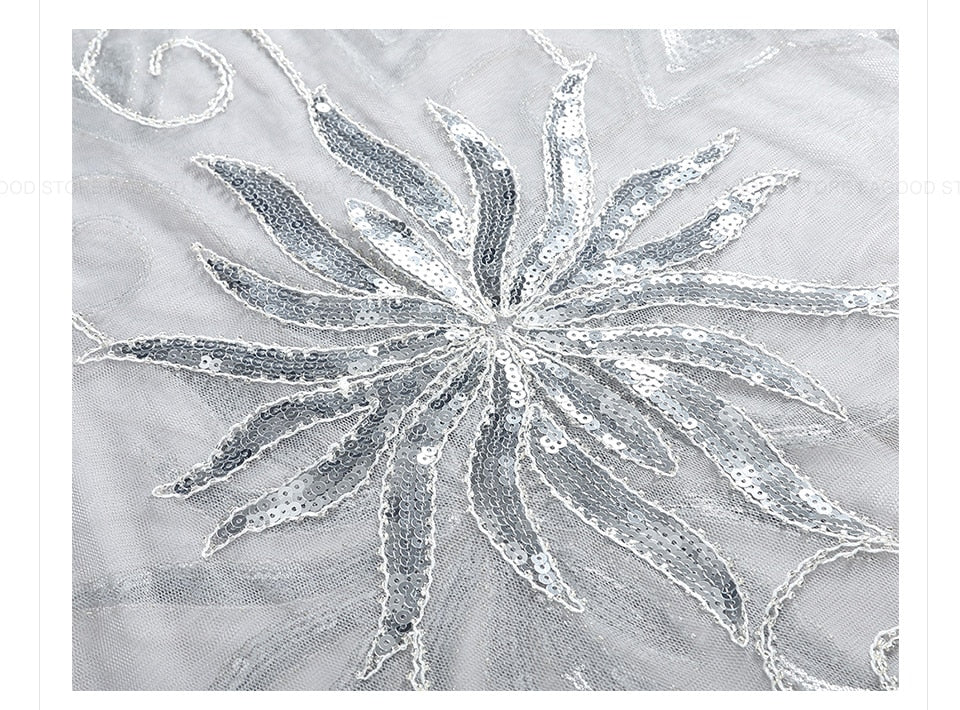 Sequinned 1920s Fringed Evening Shawl
