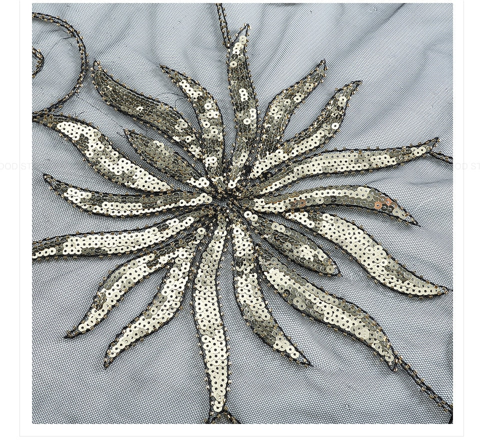 Sequinned 1920s Fringed Evening Shawl