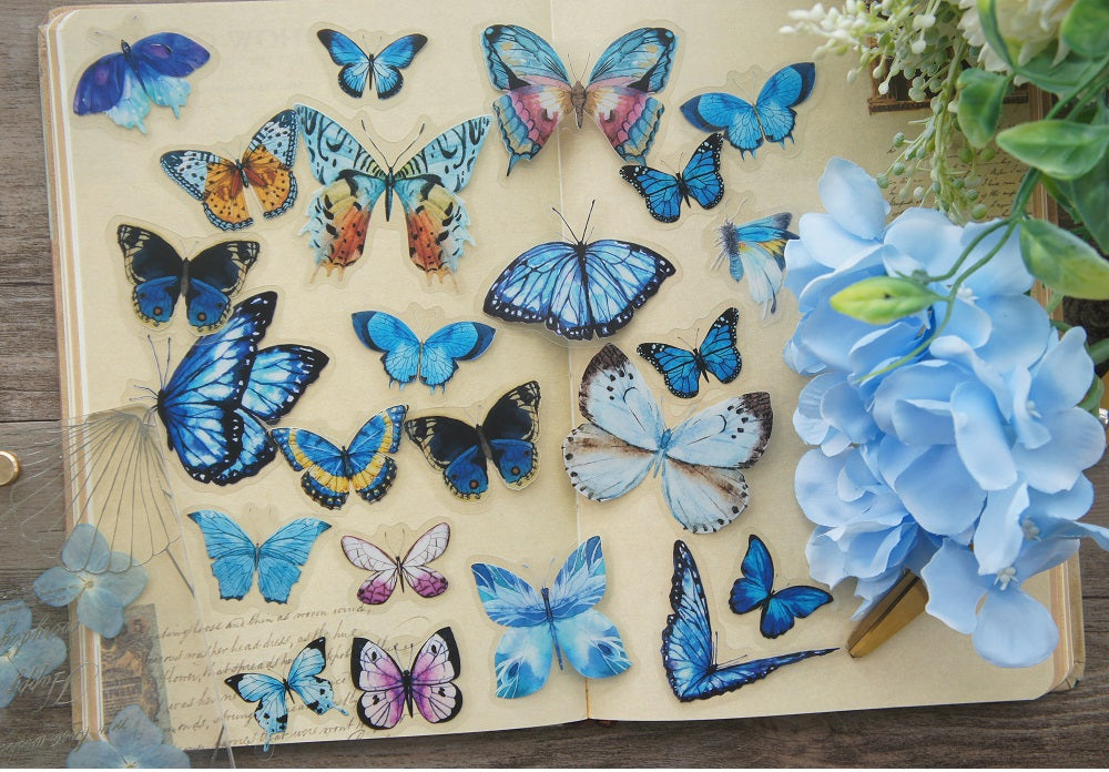 38pcs Butterfly PVC Stickers | Scrapbooking DIY Craft