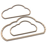 Set of Three Wooden Cloud Shape Knitting Loom DIY Craft
