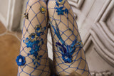 Circus Performer Embellished Fishnet Pantyhose Stockings