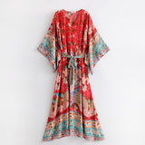 Boho Maxi Kimono Dress