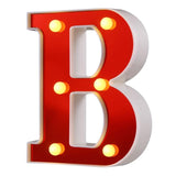 Red Circus Letters LED Light 26 Letters & 10 Numbers & Hearts