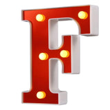 Red Circus Letters LED Light 26 Letters & 10 Numbers & Hearts